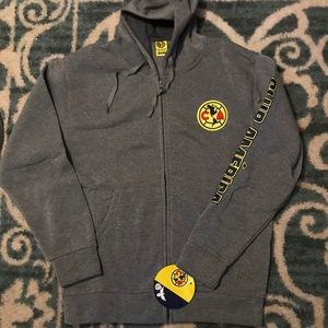 Black Friday sales!!!!Grey America Zip Up Sweater Mens